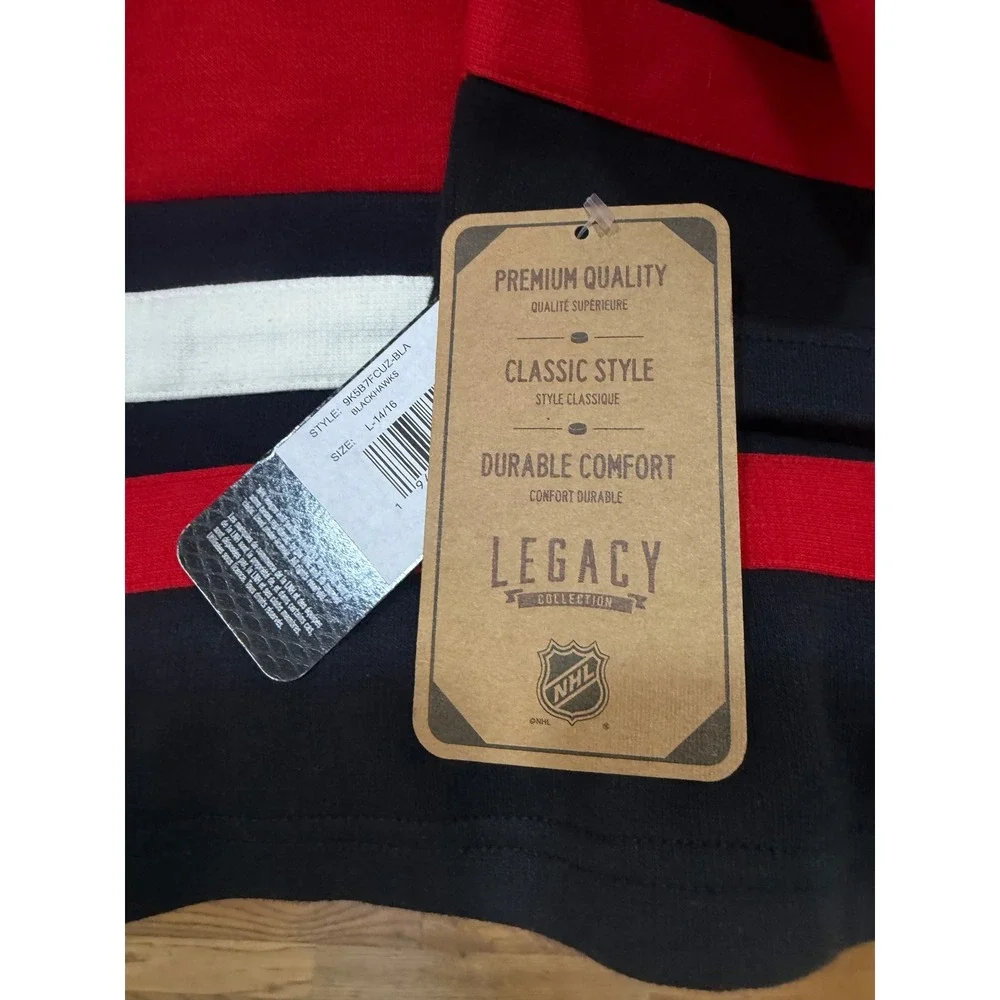 NHL Chicago Blackhawks‎ Youth Large 14/16 Legacy Collection Hoodie Red NEW